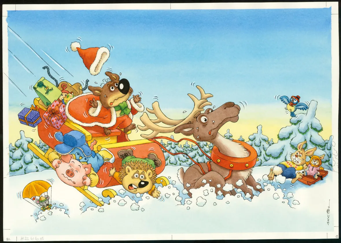 Illustration couleur, Mini-Loup, Philippe Matter