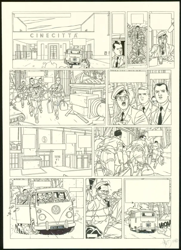 Planche noir et blanc, Kaplan & Masson, Il faut sauver Hitler (T.2), Jean-Christophe Thibert