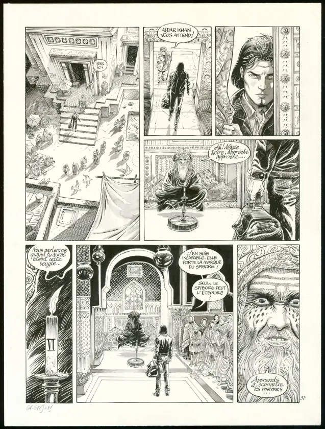 Black and white original page, Niklos Koda, Le Spiborg (T.14), Olivier Grenson