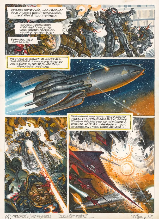 Colored original page, La Caste des Méta-Barons, Hors-série – La Maison des ancêtres, Juan Gimenez