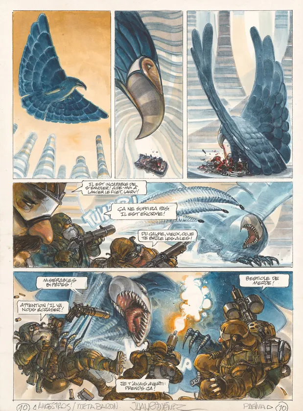 Colored original page, La Caste des Méta-Barons, Hors-série – La Maison des ancêtres, Juan Gimenez