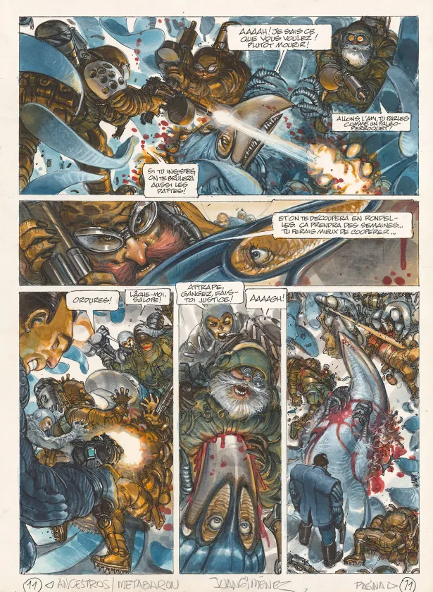 Colored original page, La Caste des Méta-Barons, Hors-série – La Maison des ancêtres, Juan Gimenez