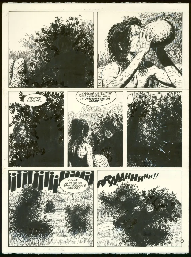 Planche noir et blanc, Celui qui achève, Claude Auclair