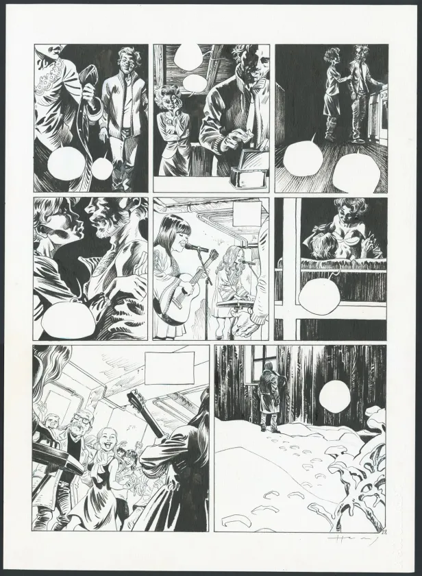 Black and white original page, Millenium, Josep Homs