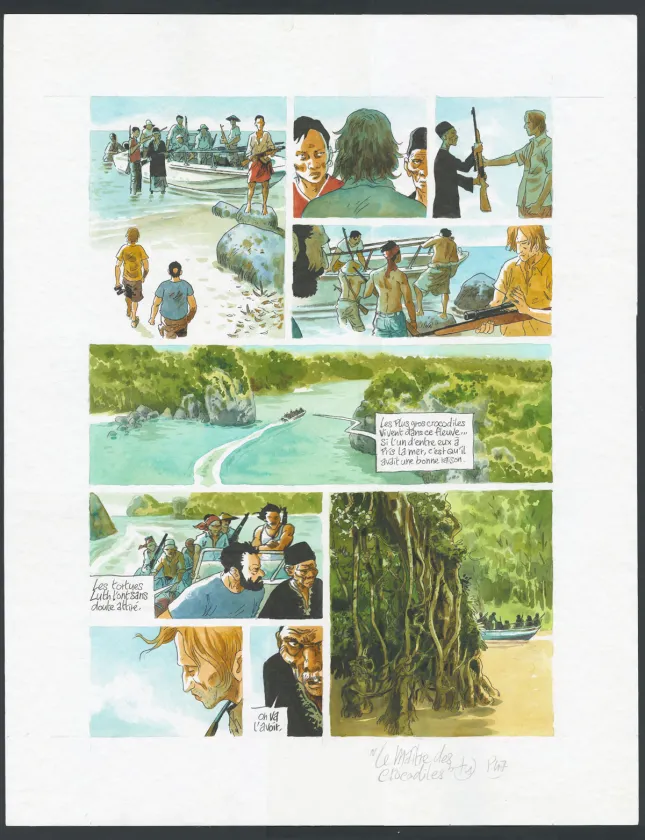 Planche couleur, Le Maître des Crocodiles , Jean Denis Pendanx
