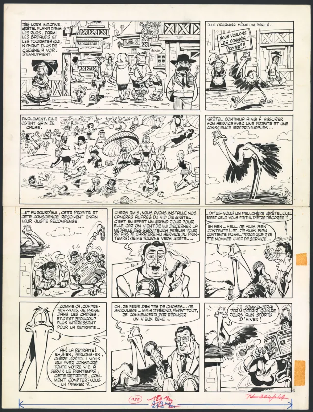 Planche noir et blanc, Les Dingodossiers , Marcel Gotlib