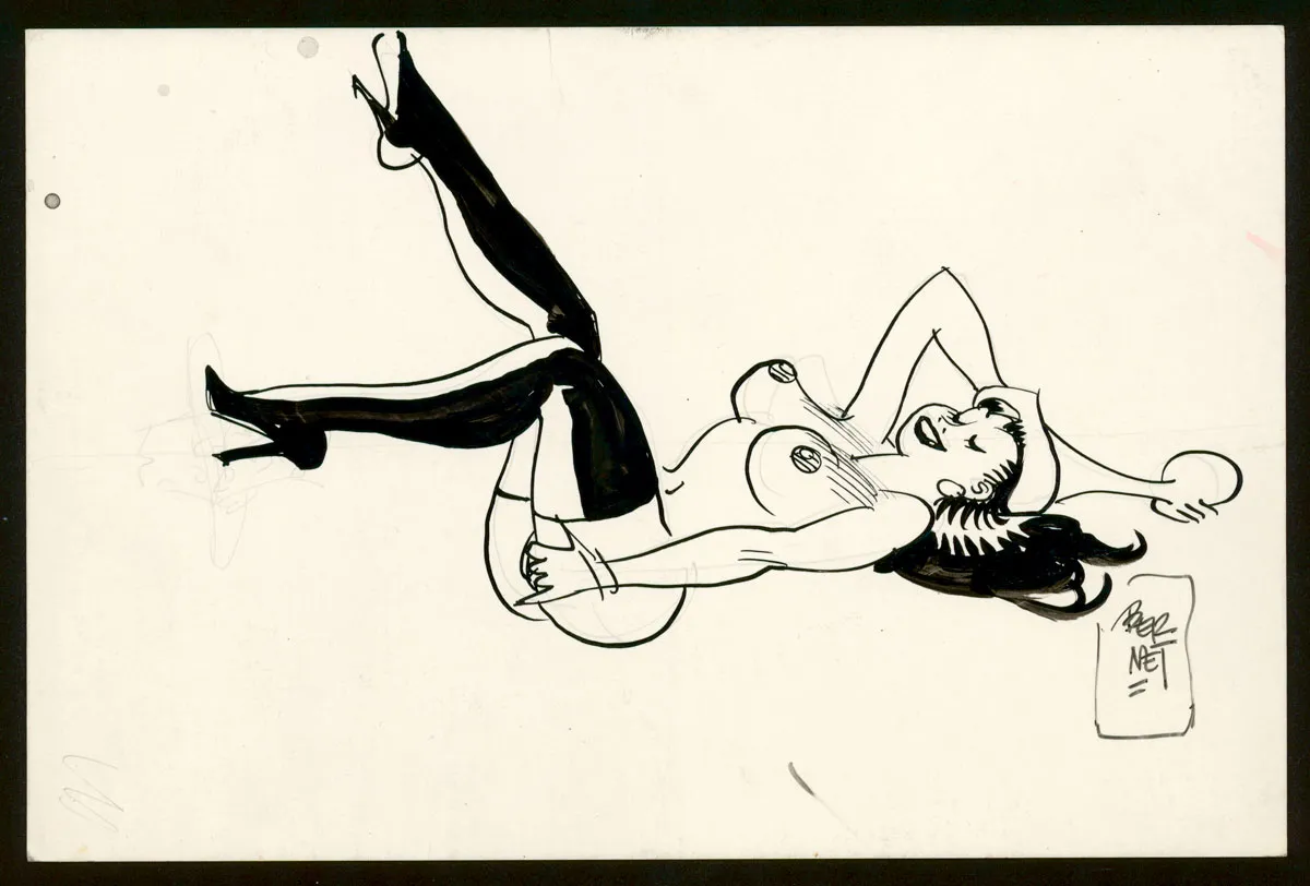 Black and white illustration, Jordi Bernet