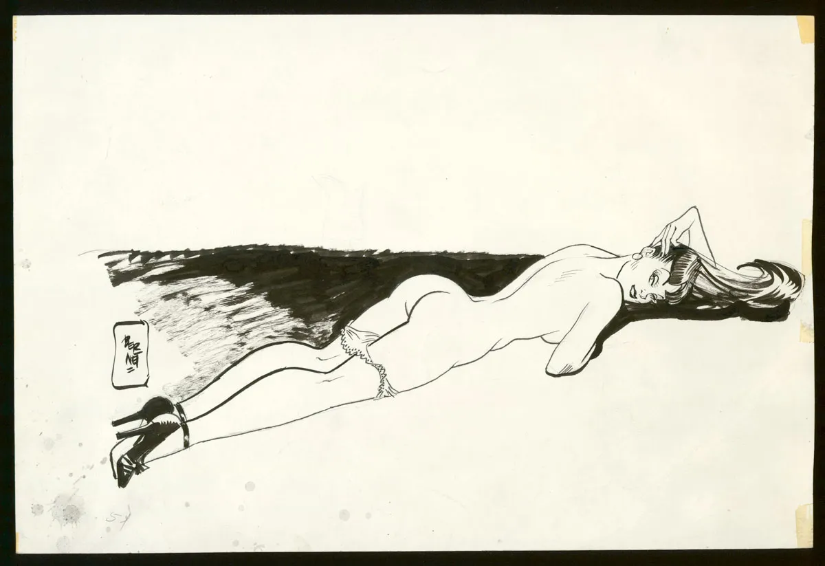 Black and white illustration, Jordi Bernet