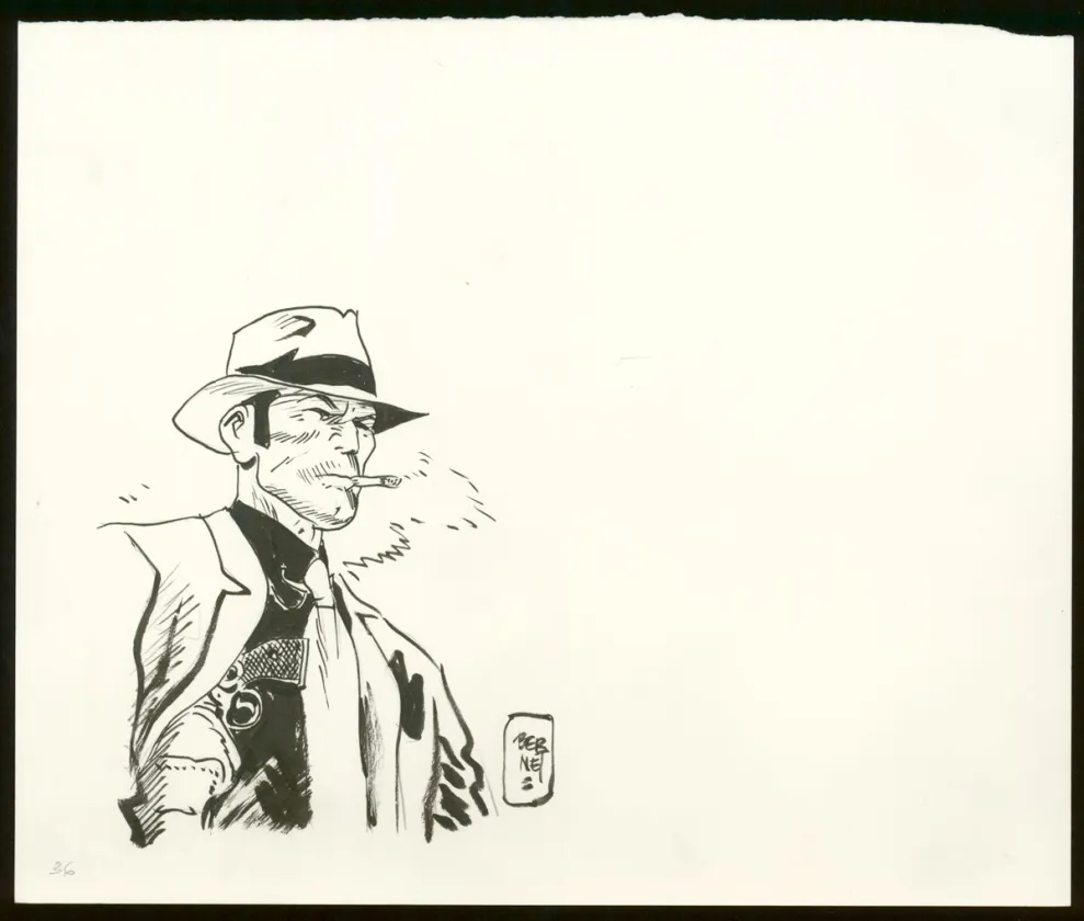 Black and white illustration, Jordi Bernet