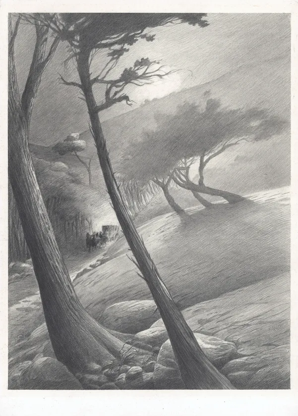 Black and white original page, Galilée (T.1), Claude Renard
