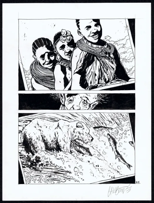 Planche noir et blanc, Tout seul, Christophe Chabouté
