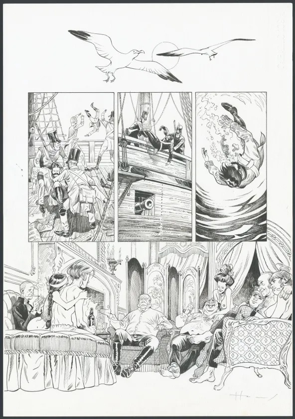 Black and white original page, Shi, Le Roi démon (T.2), Josep Homs