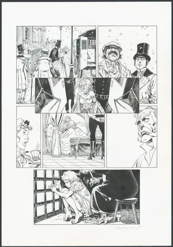 Black and white original page, Shi, Le Roi démon (T.2), Josep Homs
