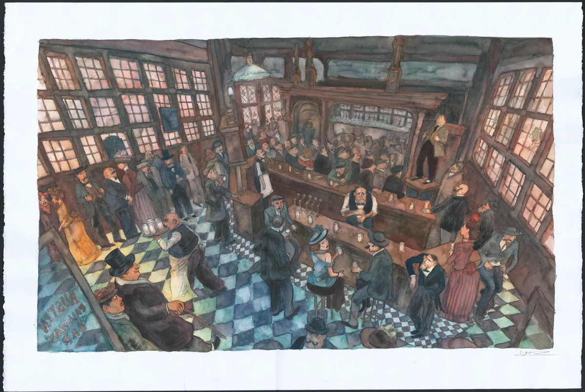 Colored illustration, Pablo, Apollinaire (T.2), Clément Oubrerie