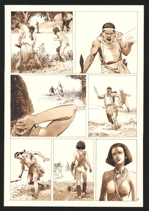 Planche couleur, Le Cœur des Amazones, Christian Rossi