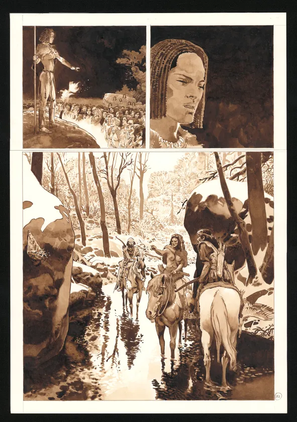Planche couleur, Le Cœur des Amazones, Christian Rossi