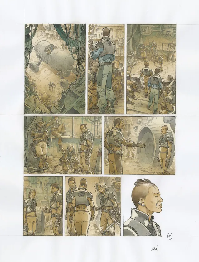 Colored original page, On Mars, Un Monde nouveau (T.1),  Grun