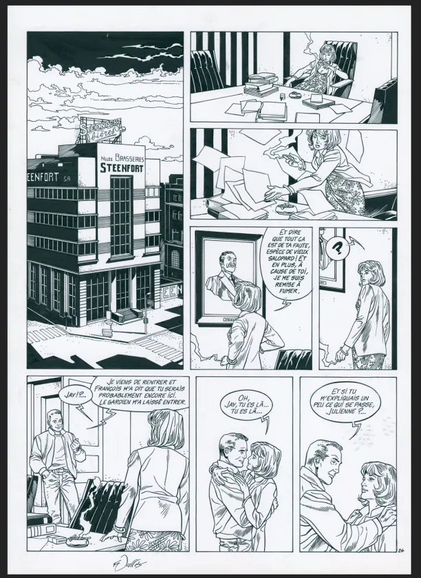 Planche noir et blanc, Les Maîtres de l'orge, Jay, 1973 (T.6), Francis Vallès