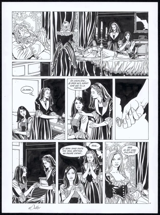 Black and white original page, Rani, Bâtarde (T.1), Francis Vallès