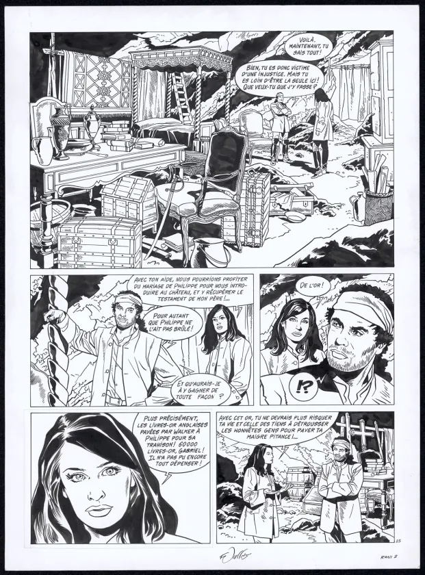 Planche noir et blanc, Rani, Brigande (T.2), Francis Vallès