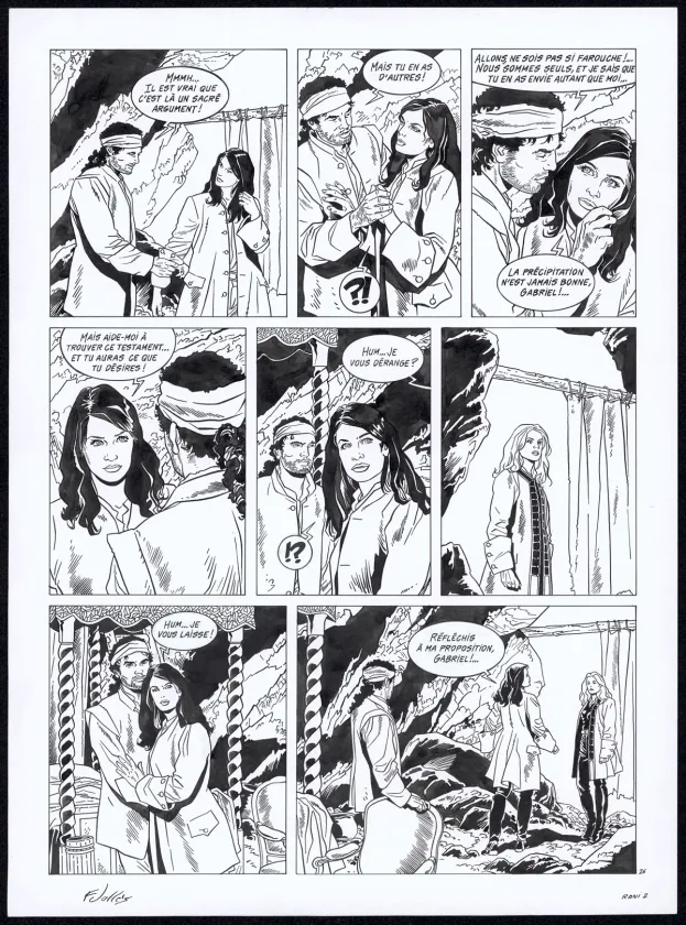 Planche noir et blanc, Rani, Brigande (T.2), Francis Vallès