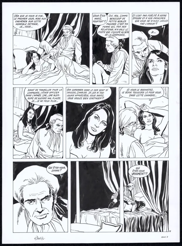 Planche noir et blanc, Rani, Esclave (T.3), Francis Vallès