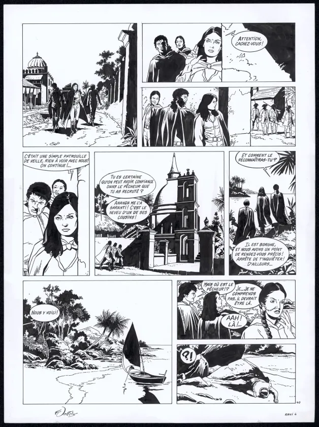 Planche noir et blanc, Rani, Maîtresse (T.4), Francis Vallès