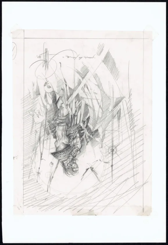 Black and white illustration, Djillali Defali