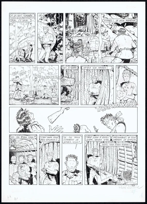 Planche noir et blanc, Adler, Dernière mission (T.4), René Sterne
