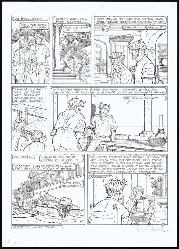 Planche noir et blanc, Adler, Les Maudits (T.8), René Sterne