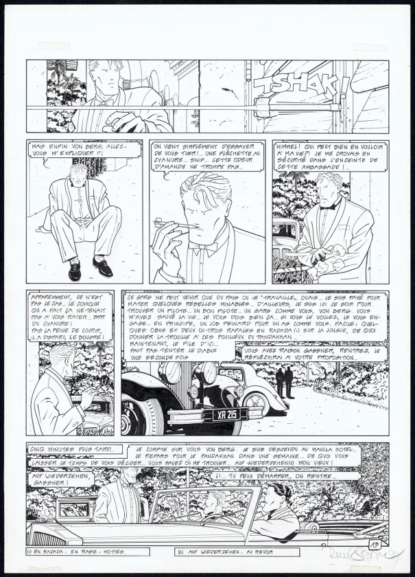 Planche noir et blanc, Adler, Le Repaire du Katana (T.2), René Sterne