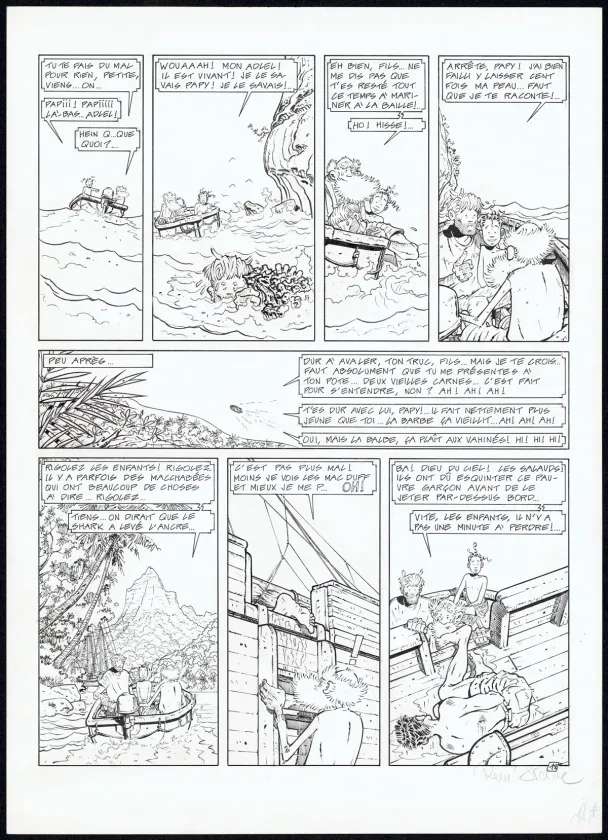 Planche noir et blanc, Adler, Black Bounty (T.5), René Sterne
