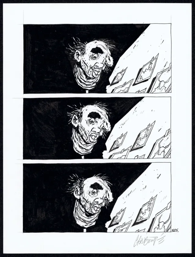 Black and white original page, Tout seul, Christophe Chabouté
