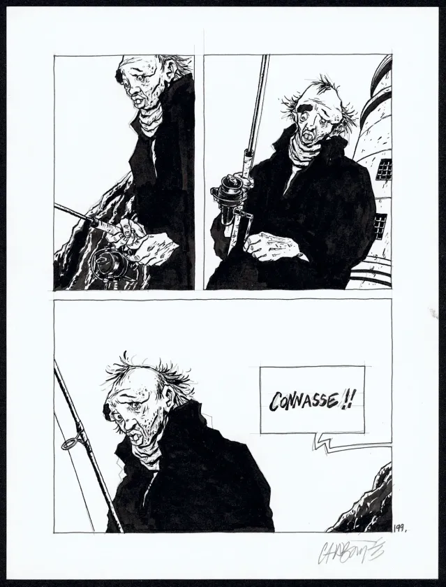 Planche noir et blanc, Tout seul, Christophe Chabouté