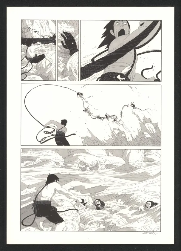 Planche noir et blanc, Les Ogres-Dieux, Le Grand Homme (T.3), Bertrand Gatignol