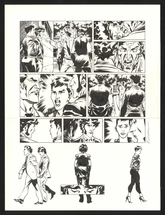Black and white original page, Jazz Maynard, Live in Barcelona (T.7),  Roger