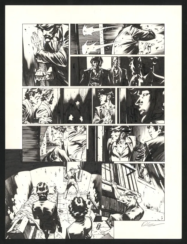 Planche noir et blanc, Jazz Maynard, Live in Barcelona (T.7),  Roger