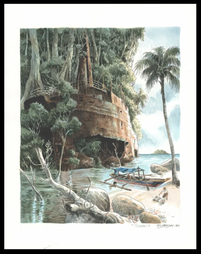 Illustration couleur, TSUNAMI, Jean Denis Pendanx