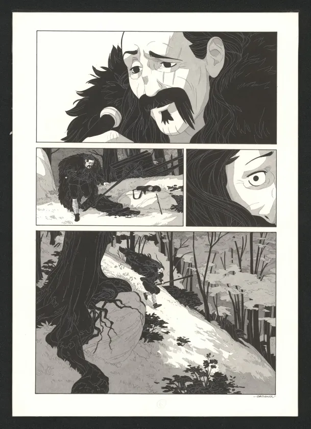 Planche noir et blanc, Les Ogres-Dieux, Le Grand Homme (T.3), Bertrand Gatignol