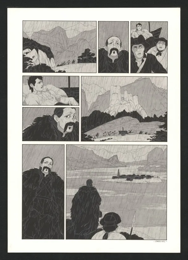 Planche noir et blanc, Les Ogres-Dieux, Le Grand Homme (T.3), Bertrand Gatignol