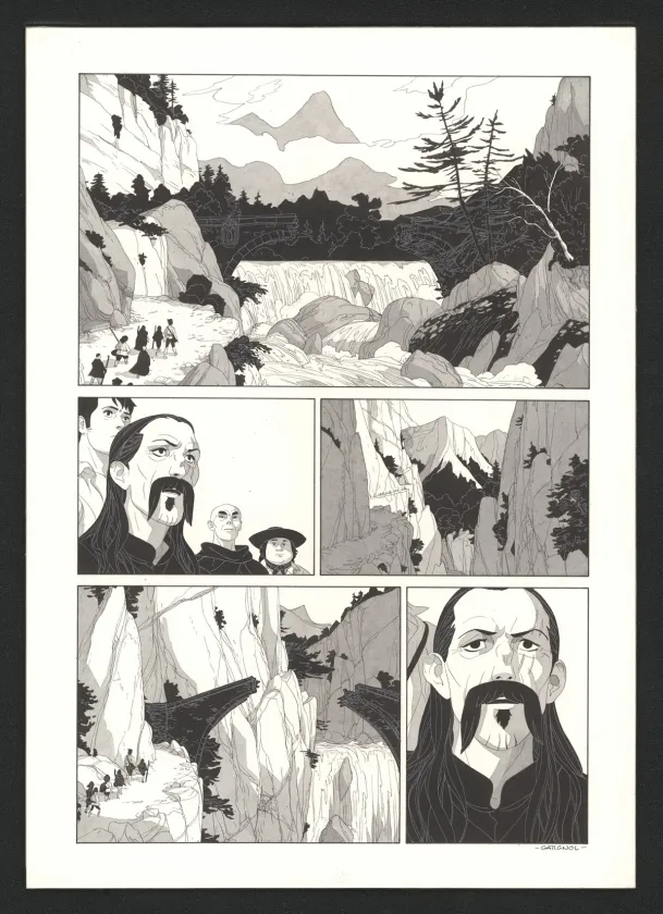 Black and white original page, Les Ogres-Dieux, Le Grand Homme (T.3), Bertrand Gatignol