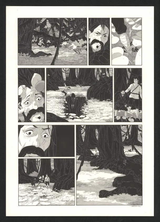 Black and white original page, Les Ogres-Dieux, Le Grand Homme (T.3), Bertrand Gatignol