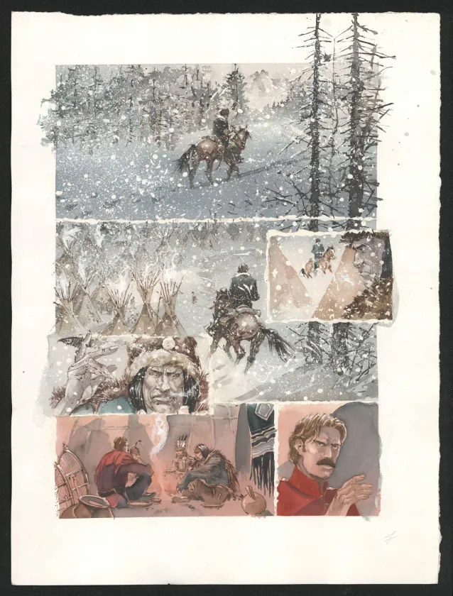 Planche couleur, Le Chemin du couchant, Marqué par le diable (T.2), Sergio Tisselli