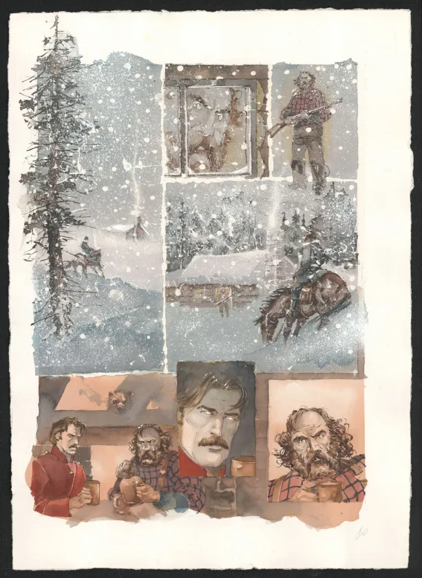 Colored original page, Le Chemin du couchant, Marqué par le diable (T.2), Sergio Tisselli