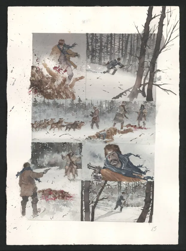 Colored original page, Le Chemin du couchant, Marqué par le diable (T.2), Sergio Tisselli