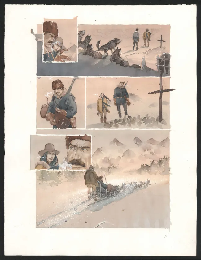 Colored original page, Le Chemin du couchant, Marqué par le diable (T.2), Sergio Tisselli