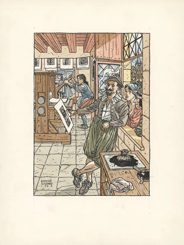 Illustration couleur, Les 7 Vies de l'Épervier, André Juillard