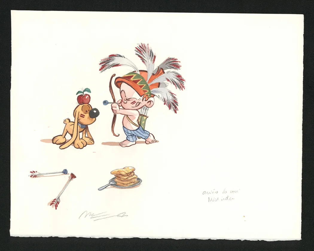 Illustration couleur, Boule et Bill, Noël indien (T.2), José Luis Munuera