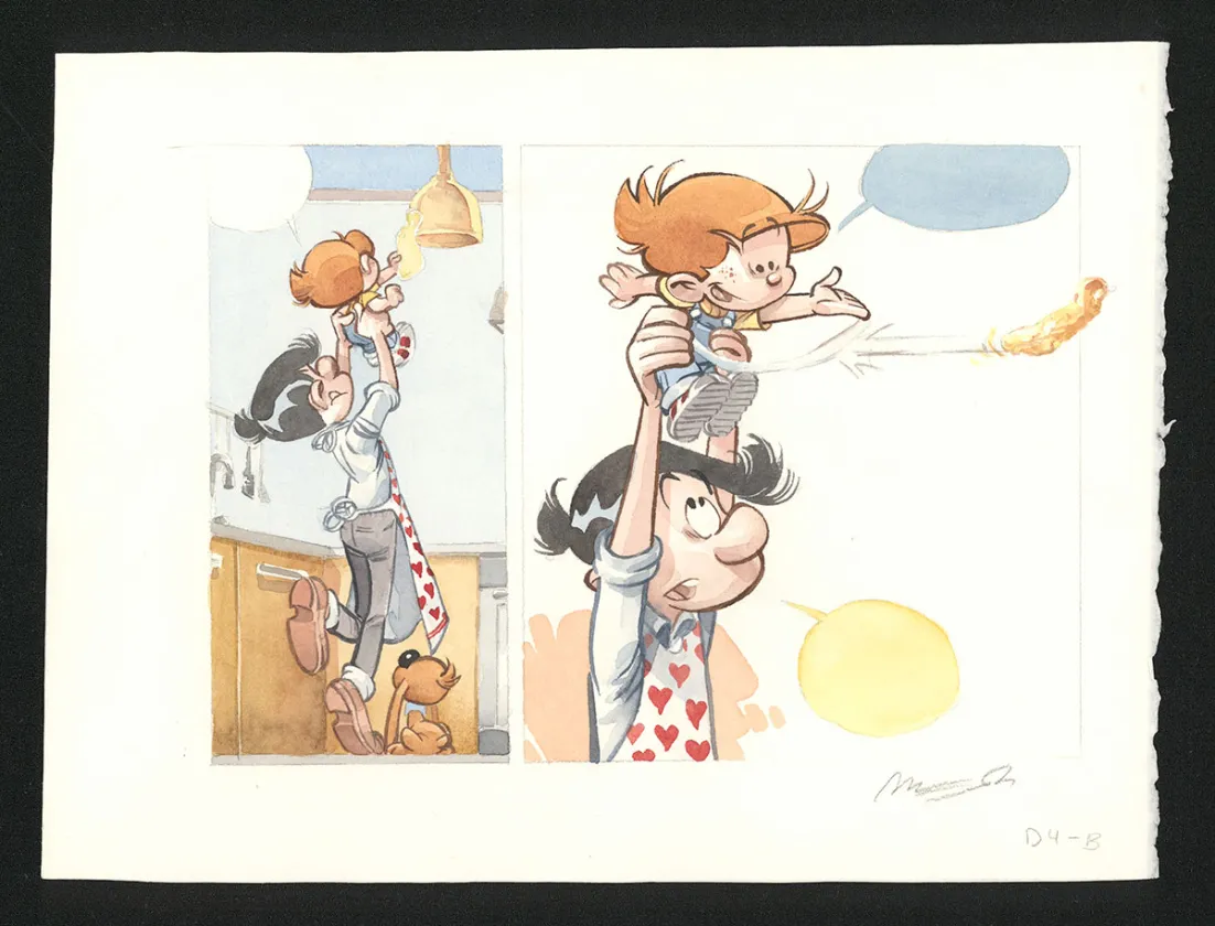 Planche couleur, Boule et Bill, La partie de crêpes  (T.1), José Luis Munuera