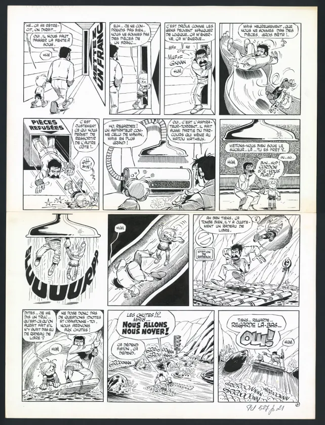 Planche noir et blanc, Rubrique-à-brac, Taume 2 (T.2), Marcel Gotlib